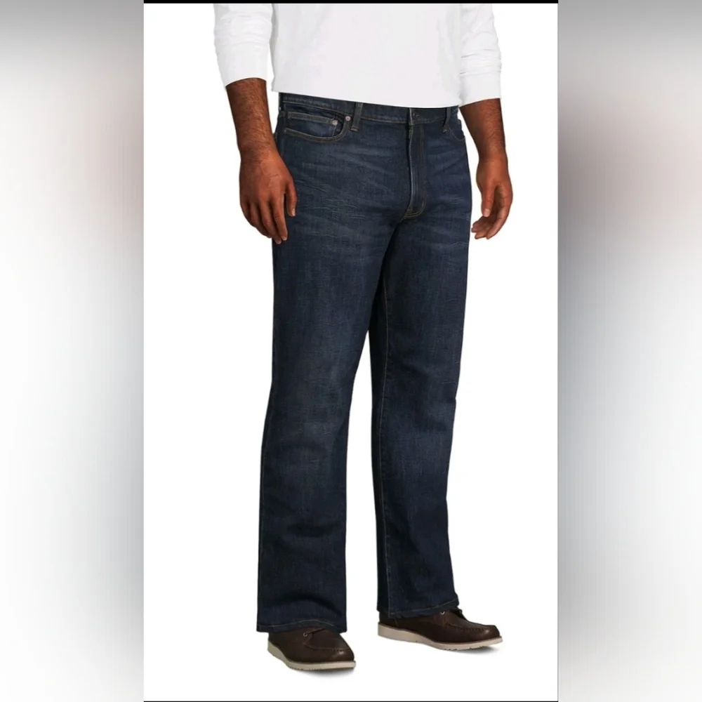 NWT Men's Blake Shelton Lands' End Bootcut Relaxed Fit Jeans 36x35